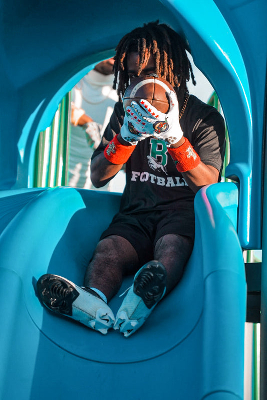 CHAOS CHROME 1.0s Football Gloves White