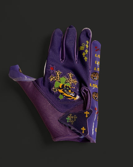COLLEGE CHROME 1.0s LS PURPLE SPEED FB GLOVES purple