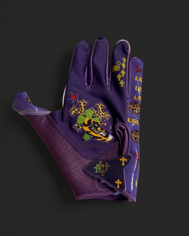 COLLEGE CHROME 1.0s LS PURPLE SPEED FB GLOVES purple