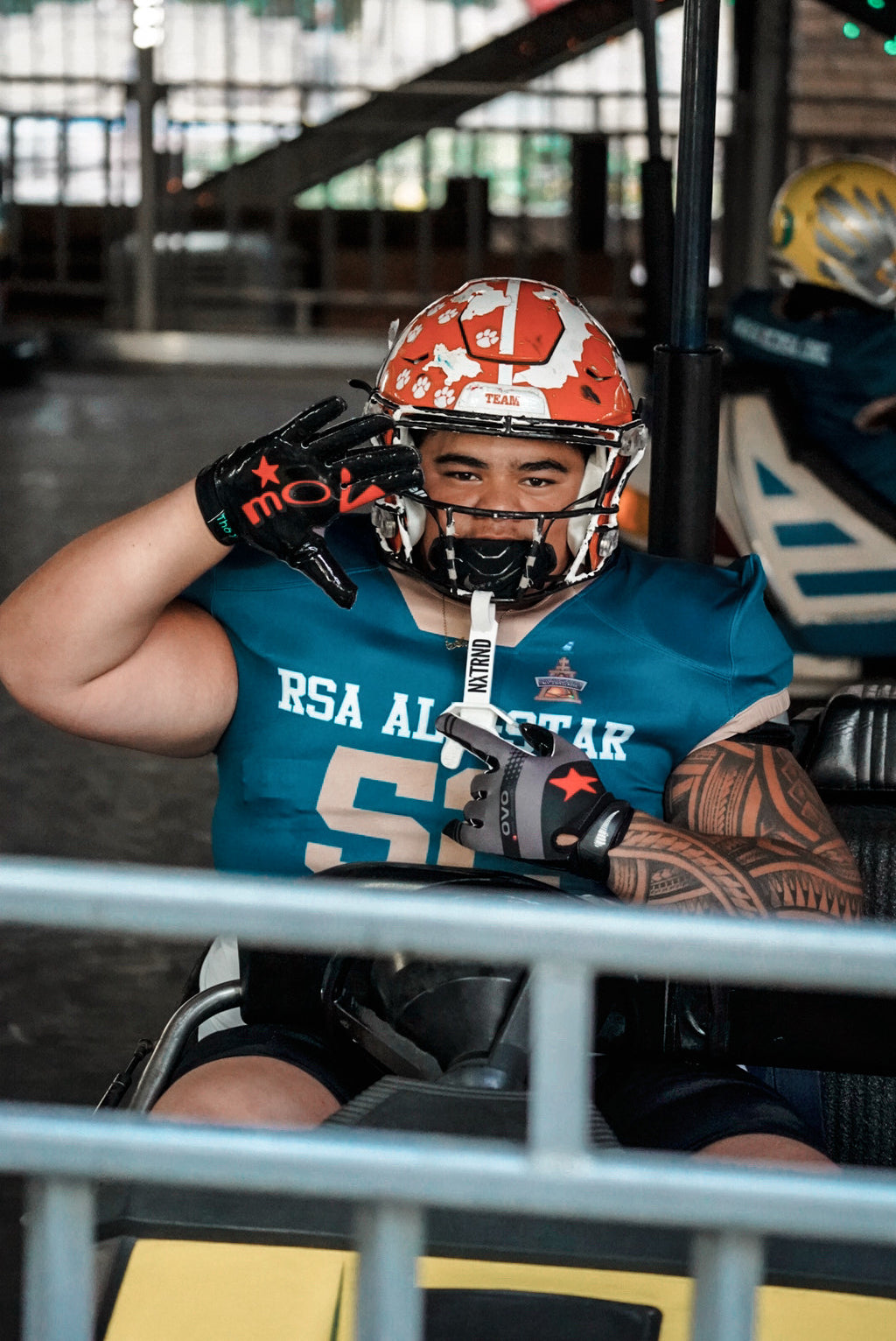 moVie GEN1 STAR Football Gloves Gray/Black