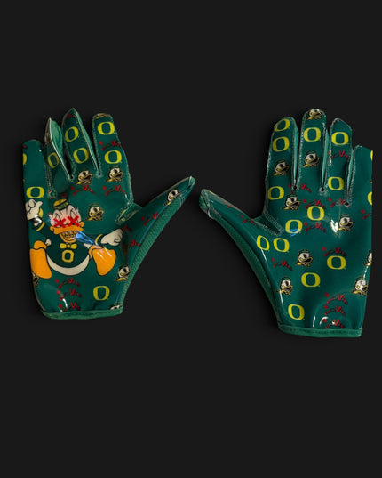 COLLEGE CHROME 1.0s DUCKZ SPEED FB GLOVES green