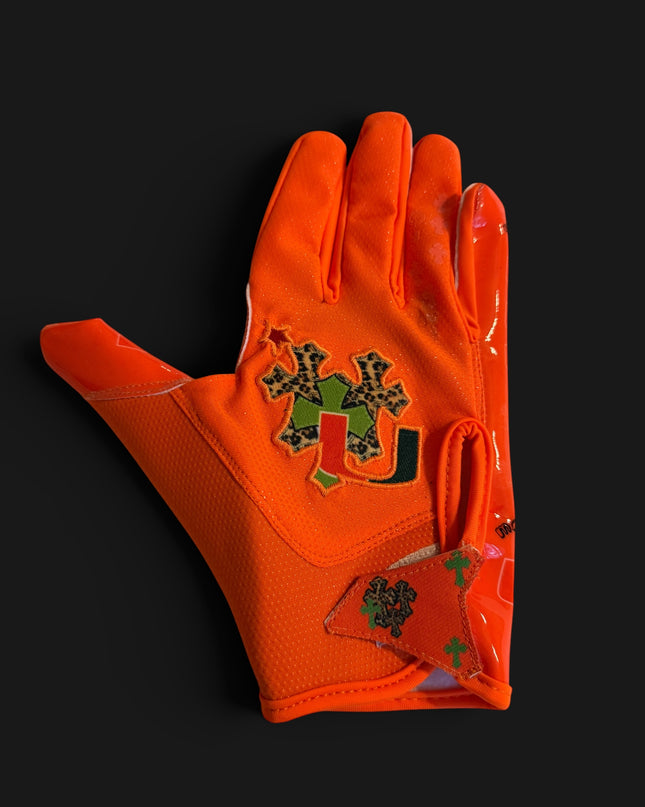 COLLEGE CHROME 1.0s GABOS SPEED FB GLOVES orange