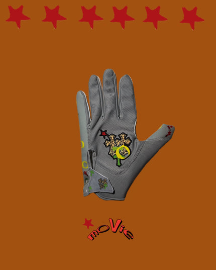COLLEGE CHROME 1.0s DUCKZ SPEED FB GLOVES gray