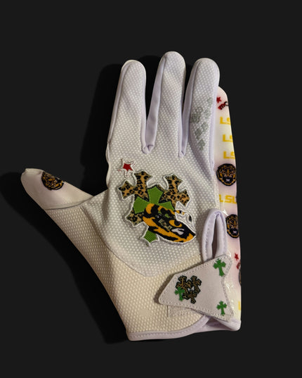 COLLEGE CHROME 1.0s LS SPEED FB GLOVES white