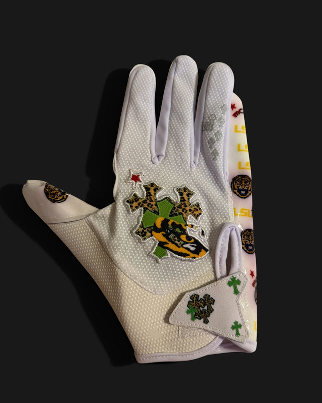 COLLEGE CHROME 1.0s LS SPEED FB GLOVES white