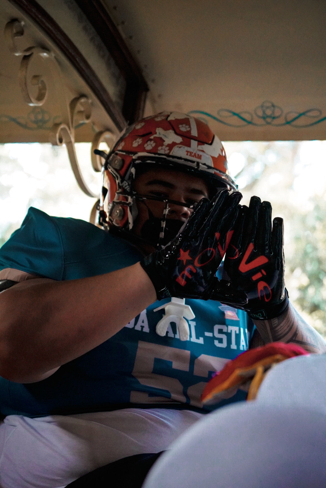 moVie GEN1 STAR Football Gloves Gray/Black