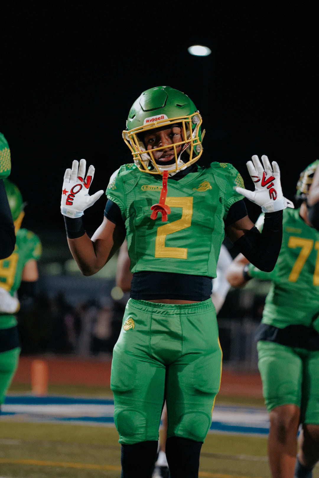 moVie GEN1 STAR Football Gloves Gray/White