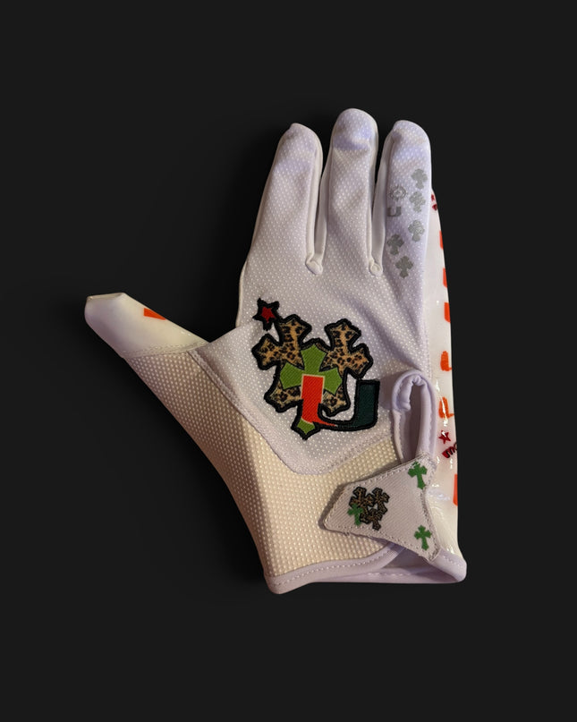 COLLEGE CHROME 1.0s GABOS SPEED FB GLOVES white