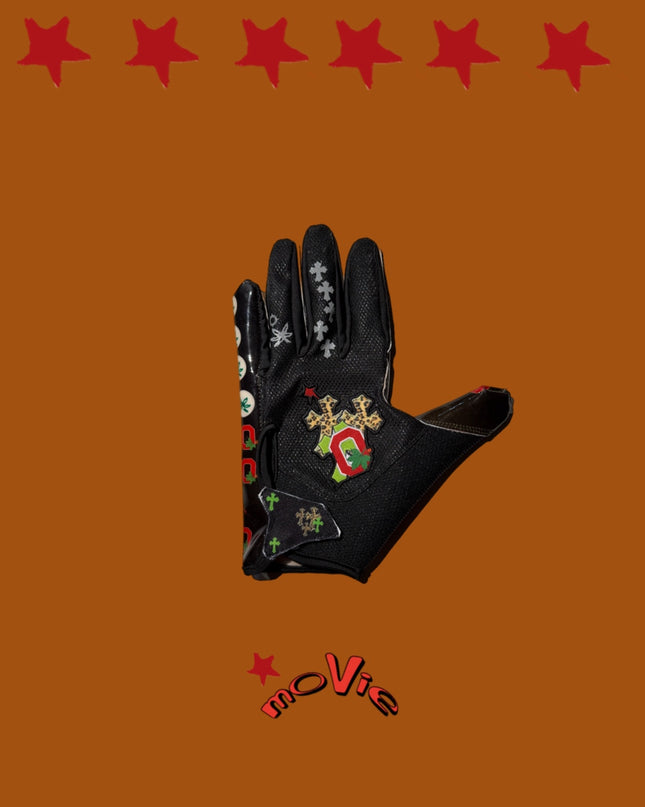 COLLEGE CHROME 1.0s BUCKZ SPEED FB GLOVES black