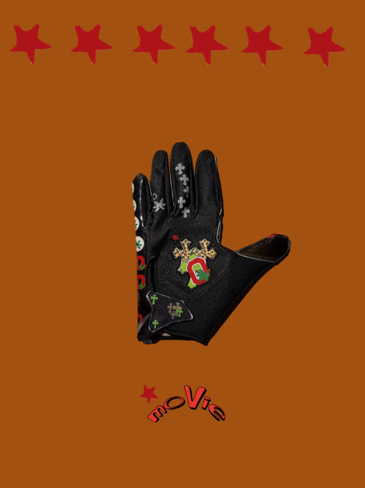 COLLEGE CHROME 1.0s BUCKZ SPEED FB GLOVES black