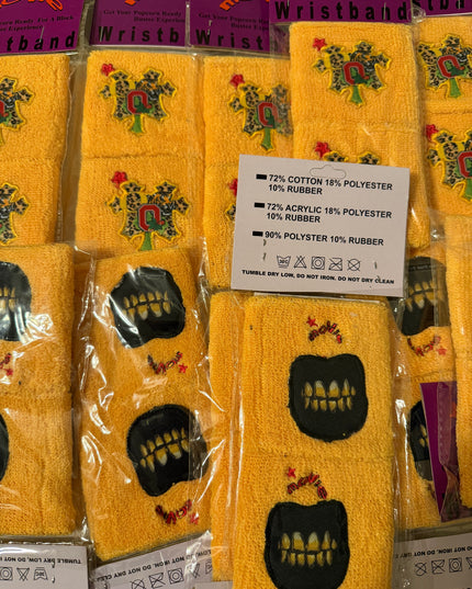 COLLEGE GRILLZ CHROME YELLOW Wristbands