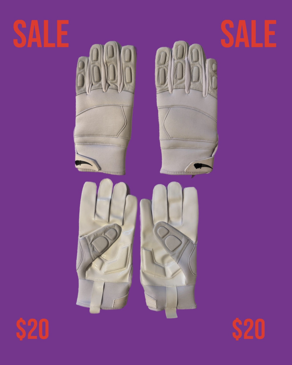 BLANK PADDED LINEMAN GLOVES