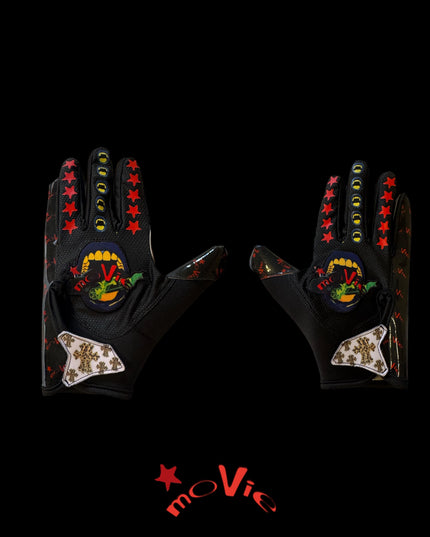 CHAOS CHROME 1.0s Football Gloves BLACK
