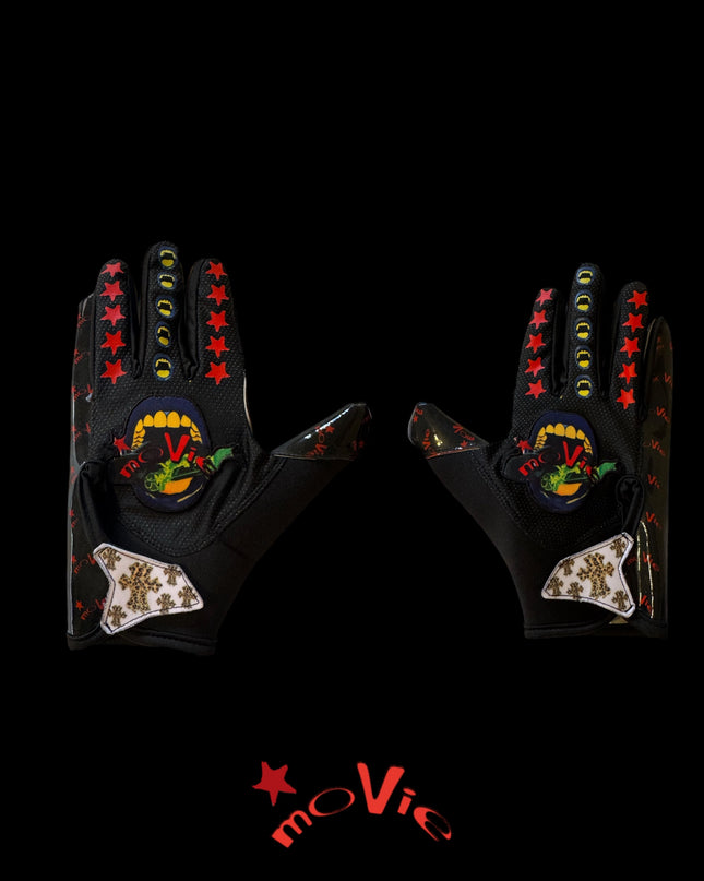 CHAOS CHROME 1.0s Football Gloves BLACK