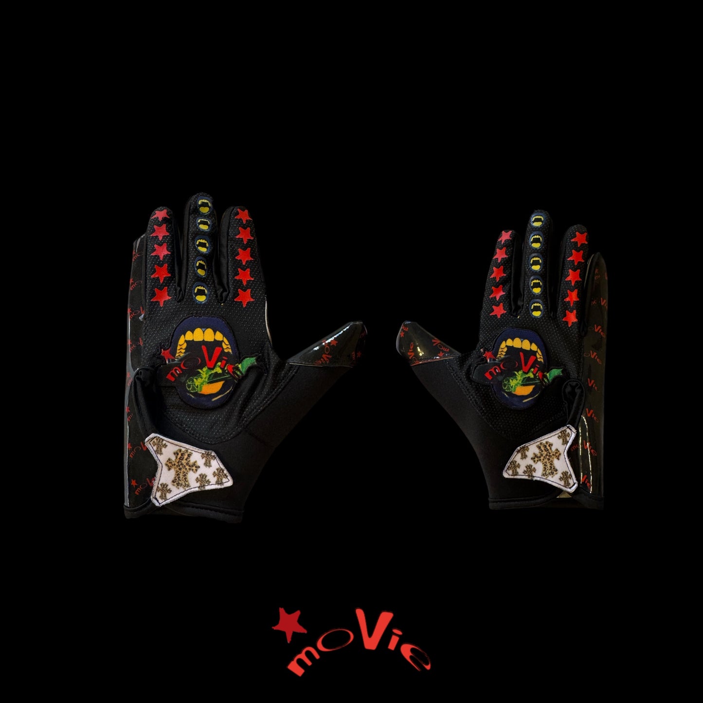 CHAOS CHROME 1.0s Football Gloves BLACK