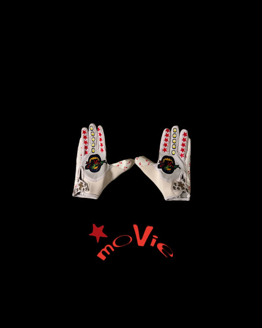 CHAOS CHROME 1.0s Football Gloves White